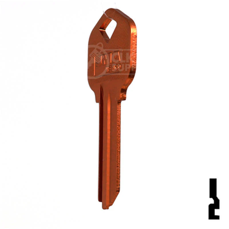Uncut Aluminum Key Blank | Kwikset KW1 | Orange - Image 21