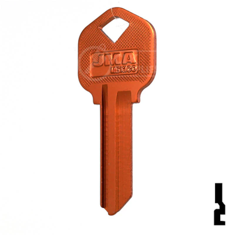 Uncut Aluminum Key Blank | Kwikset KW1 | Orange - Image 23