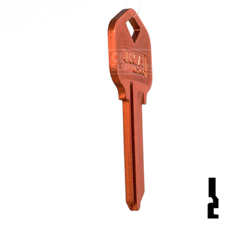 Uncut Aluminum Key Blank | Kwikset KW1 | Orange - Image 5