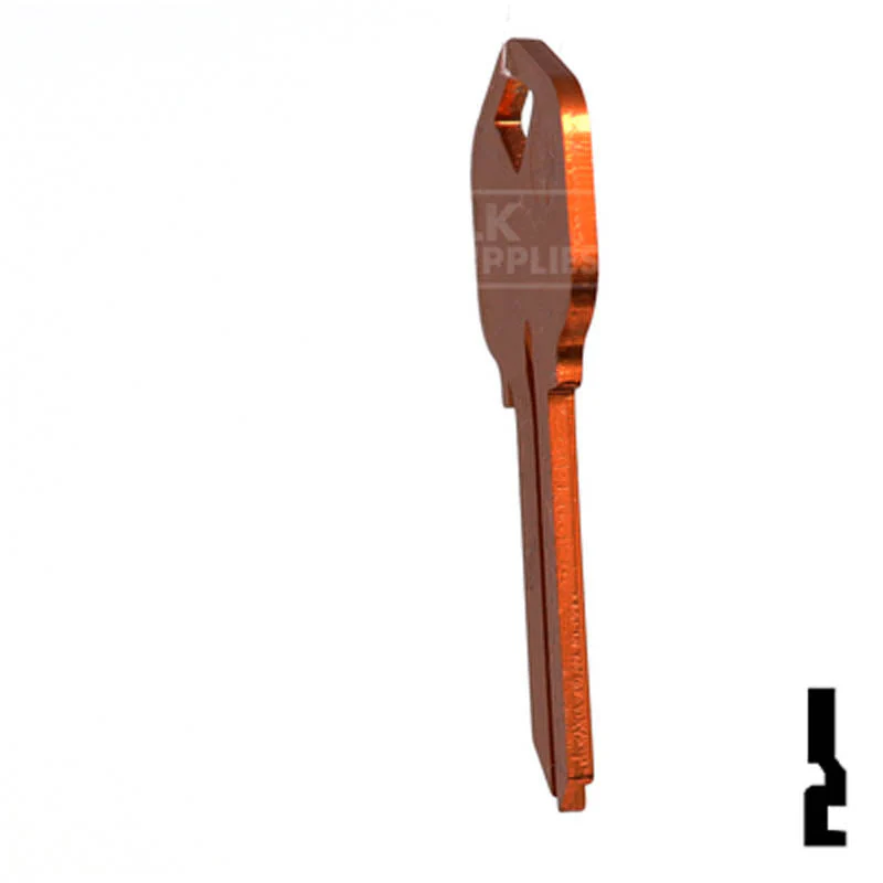 Uncut Aluminum Key Blank | Kwikset KW1 | Orange - Image 8
