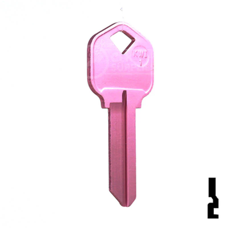 Uncut Aluminum Key Blank | Kwikset KW1 | Pink - Image 15