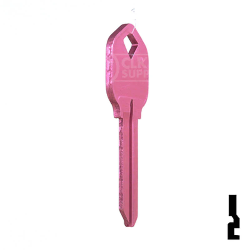 Uncut Aluminum Key Blank | Kwikset KW1 | Pink - Image 17