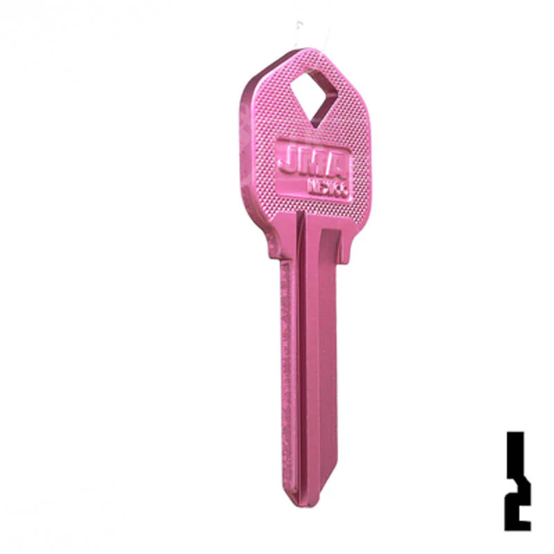 Uncut Aluminum Key Blank | Kwikset KW1 | Pink - Image 4
