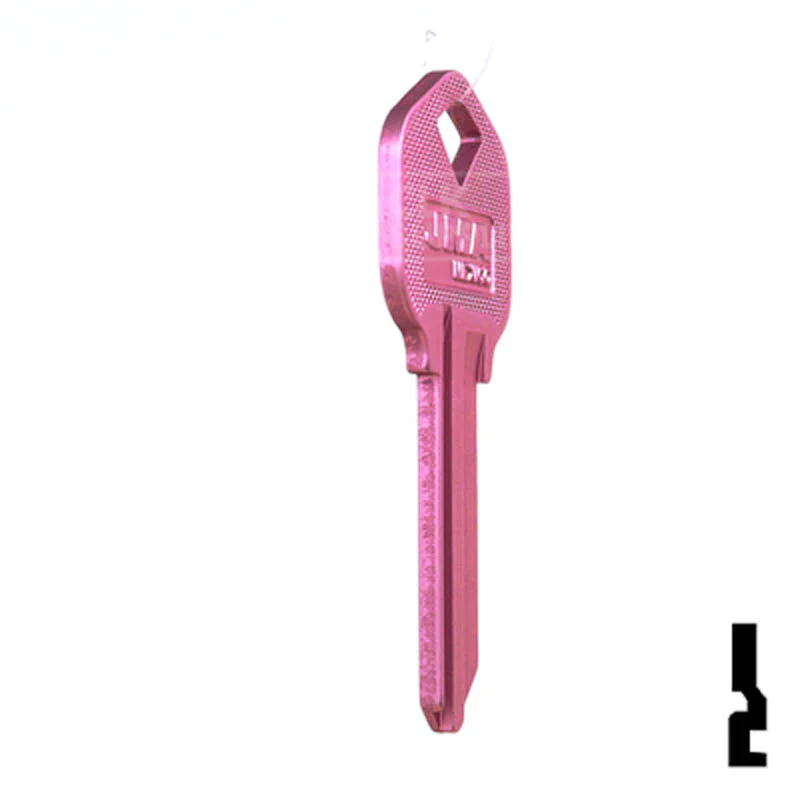 Uncut Aluminum Key Blank | Kwikset KW1 | Pink - Image 5