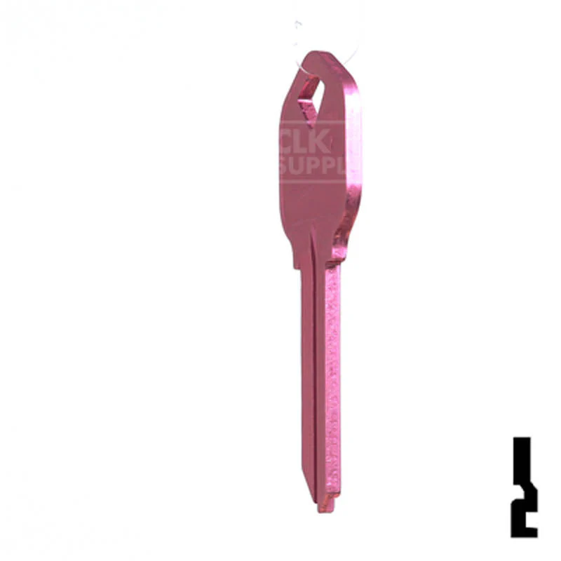 Uncut Aluminum Key Blank | Kwikset KW1 | Pink - Image 8