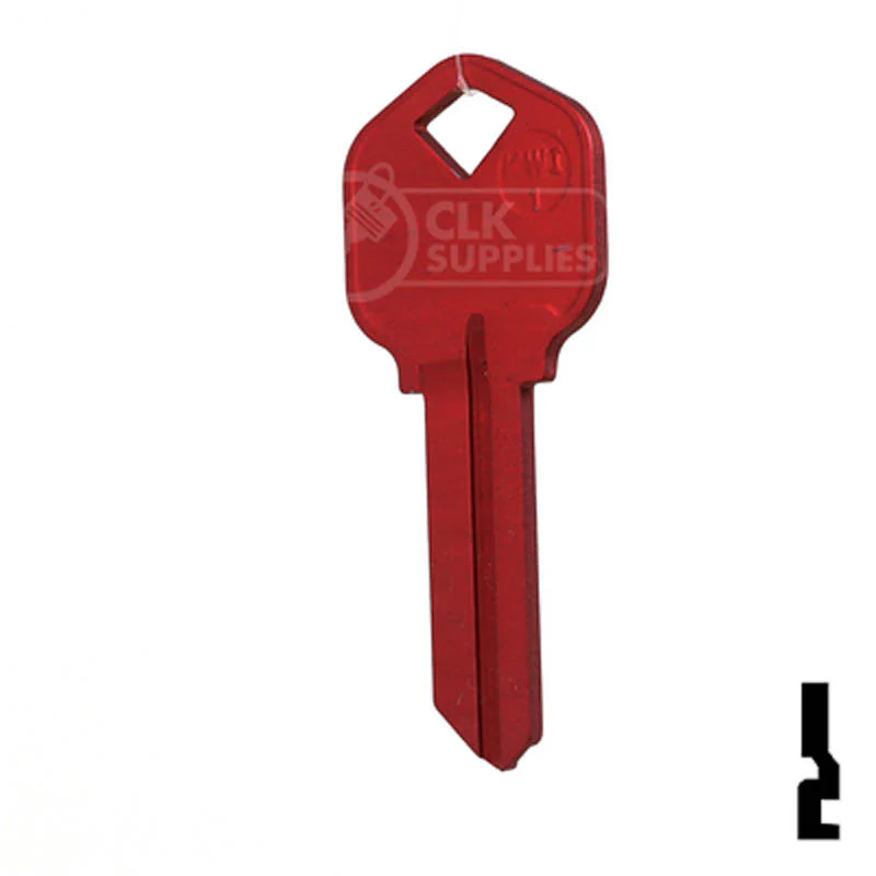 Uncut Aluminum Key Blank | Kwikset KW1 | Red - Image 11