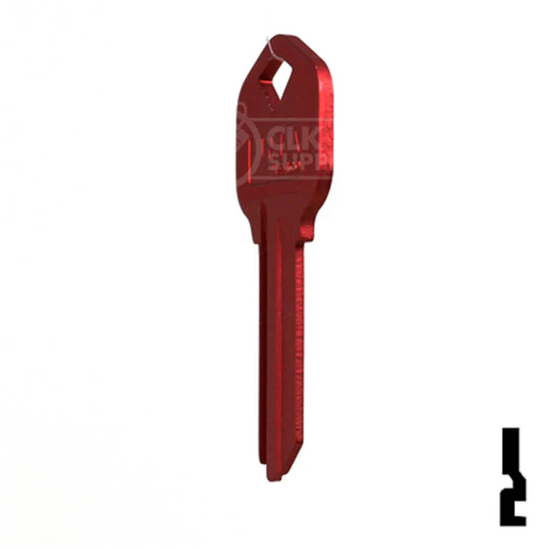 Uncut Aluminum Key Blank | Kwikset KW1 | Red - Image 21