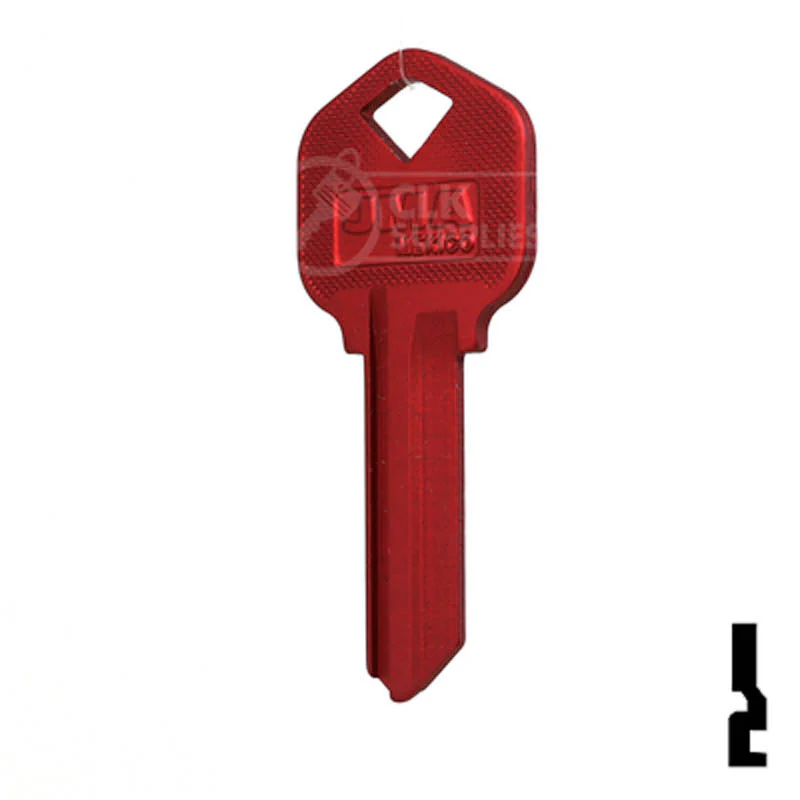 Uncut Aluminum Key Blank | Kwikset KW1 | Red - Image 23