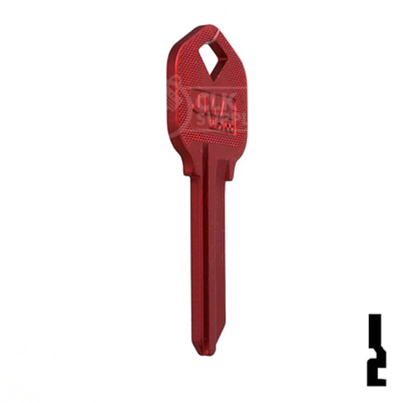 Uncut Aluminum Key Blank | Kwikset KW1 | Red - Image 5