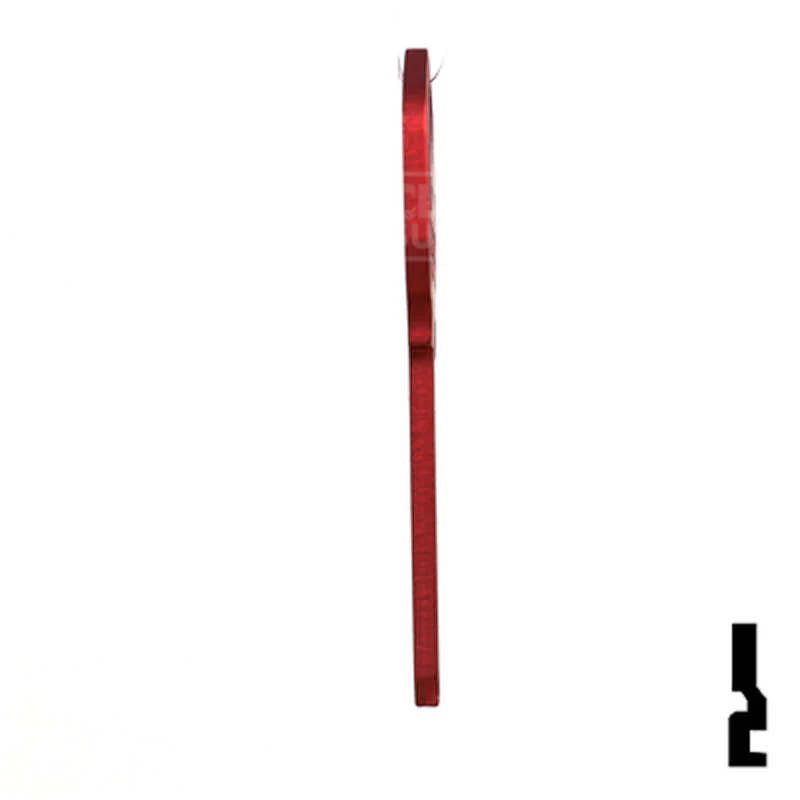 Uncut Aluminum Key Blank | Kwikset KW1 | Red - Image 7
