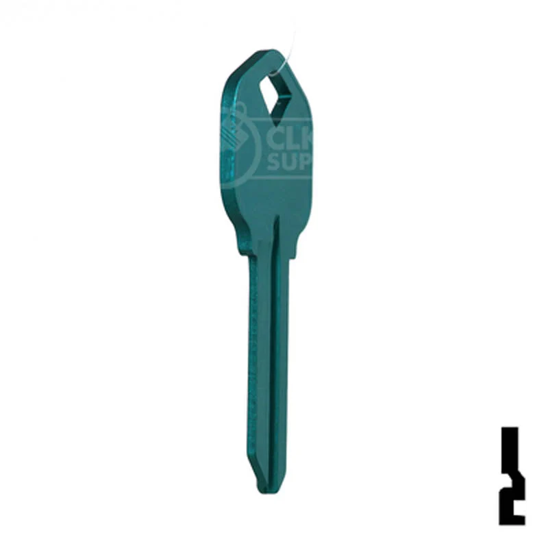 Uncut Aluminum Key Blank | Kwikset KW1 | Turquoise - Image 17