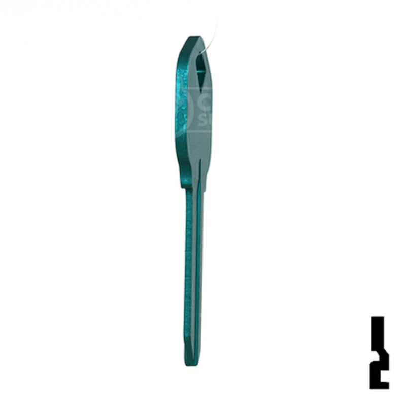 Uncut Aluminum Key Blank | Kwikset KW1 | Turquoise - Image 18