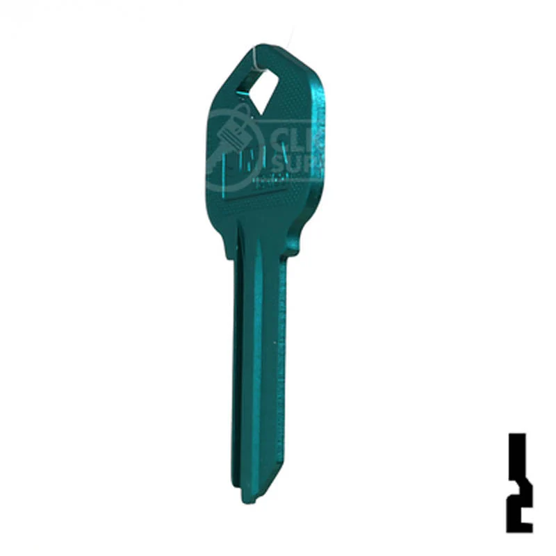 Uncut Aluminum Key Blank | Kwikset KW1 | Turquoise - Image 21