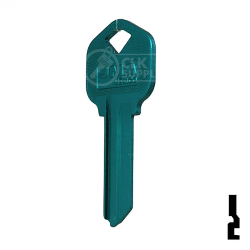 Uncut Aluminum Key Blank | Kwikset KW1 | Turquoise - Image 22
