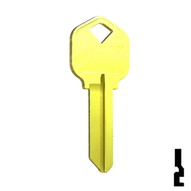 Uncut Aluminum Key Blank | Kwikset KW1 | Yellow - Image 15