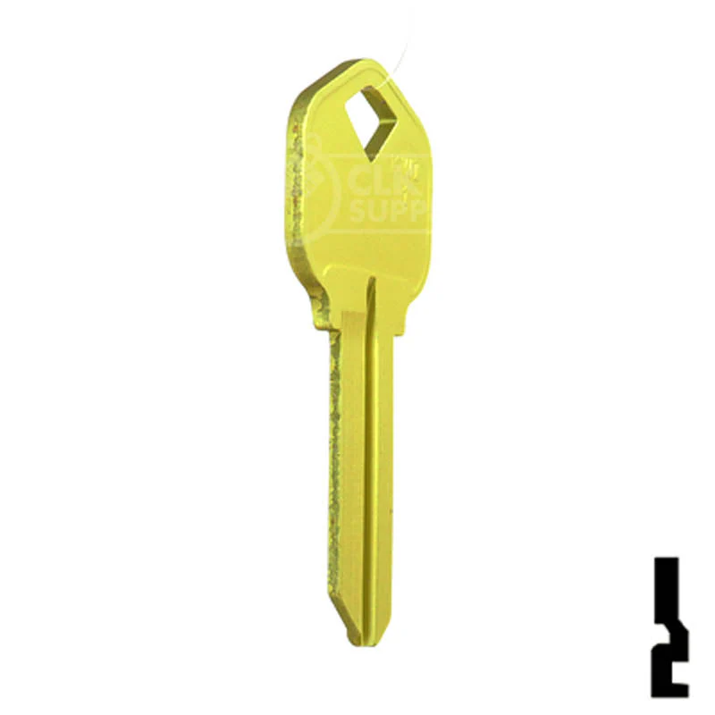 Uncut Aluminum Key Blank | Kwikset KW1 | Yellow - Image 17