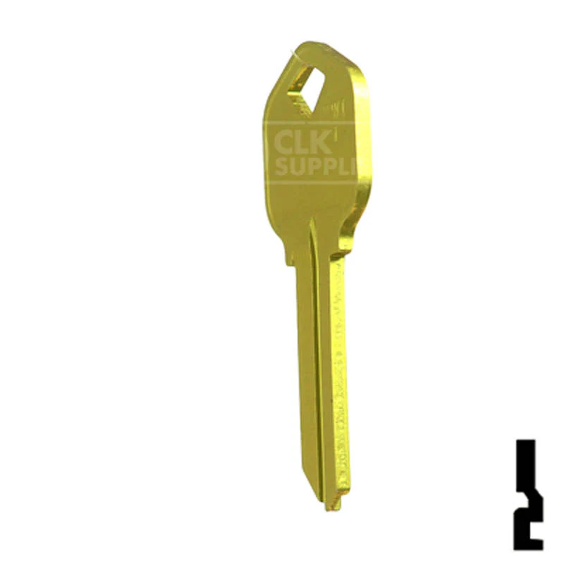 Uncut Aluminum Key Blank | Kwikset KW1 | Yellow - Image 9