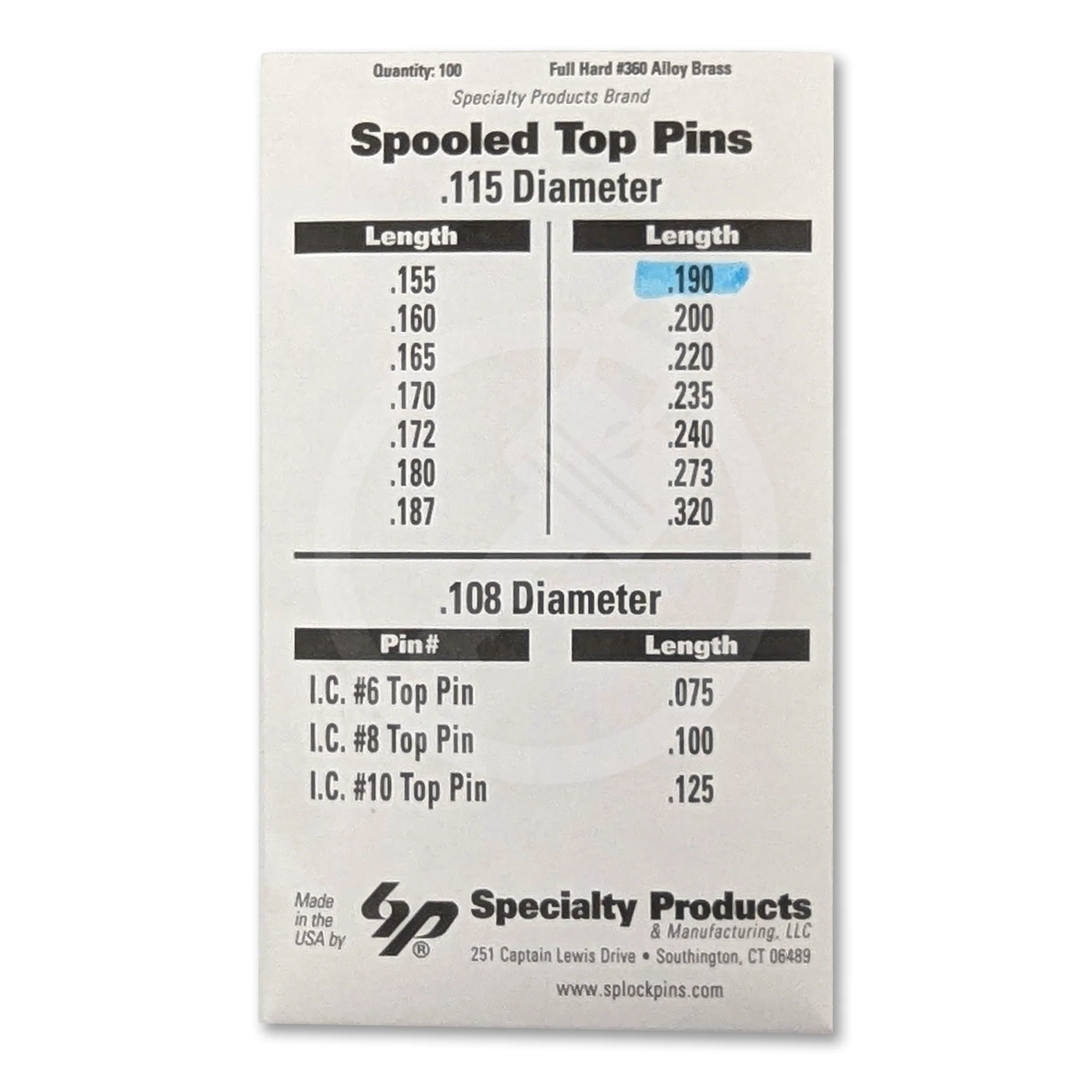 Universal Spool Pin 100/Pack - Choose Size - Image 10