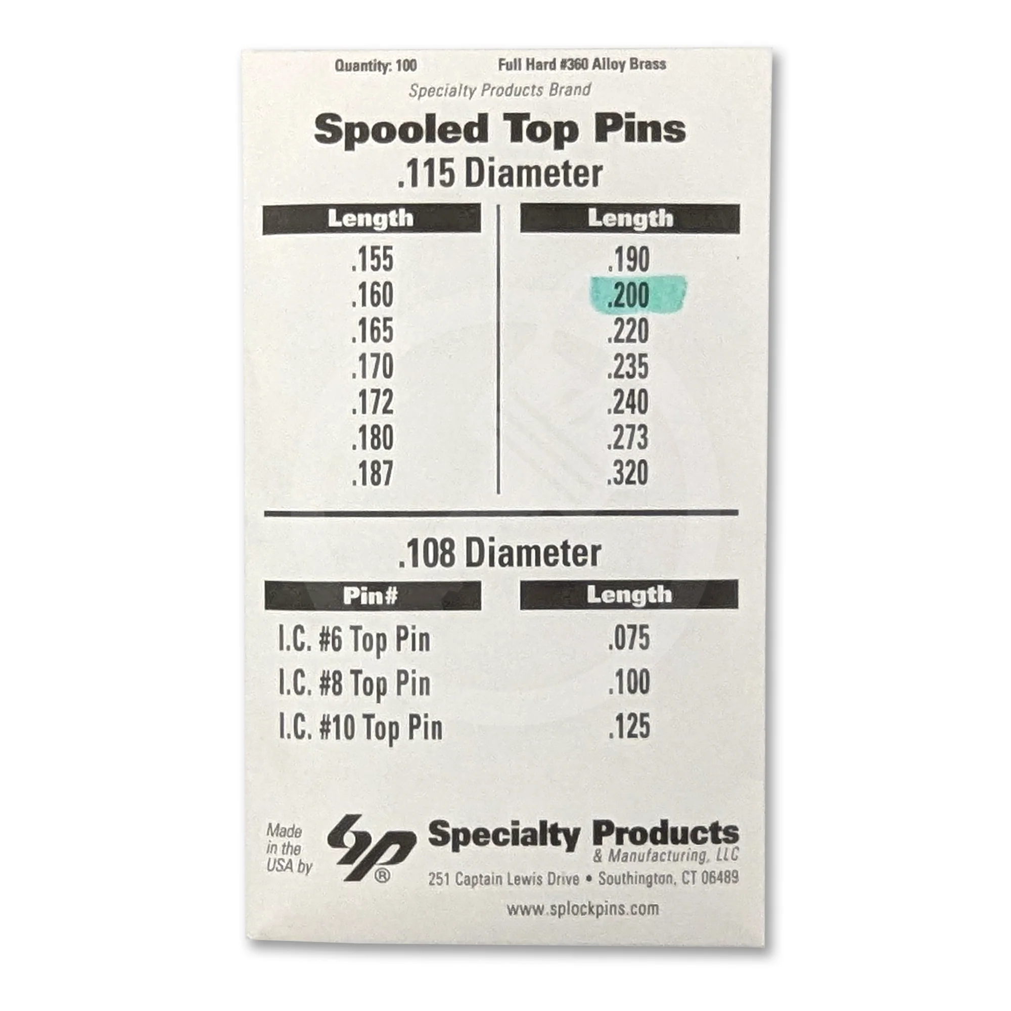 Universal Spool Pin 100/Pack - Choose Size - Image 11