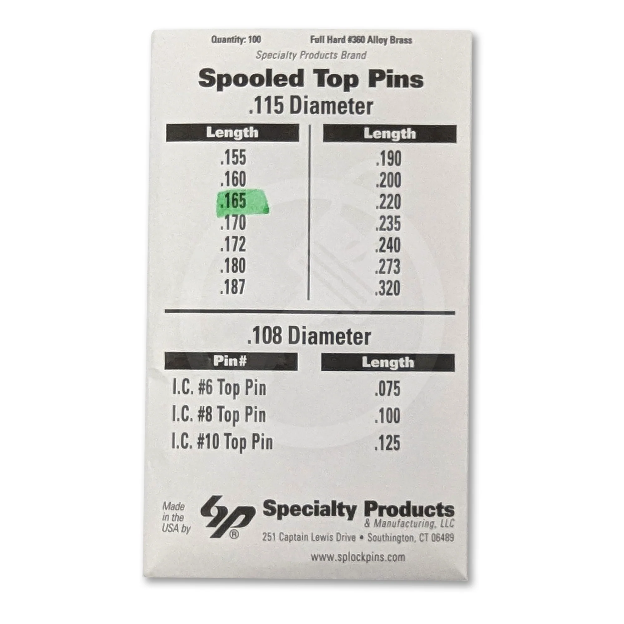 Universal Spool Pin 100/Pack - Choose Size - Image 7