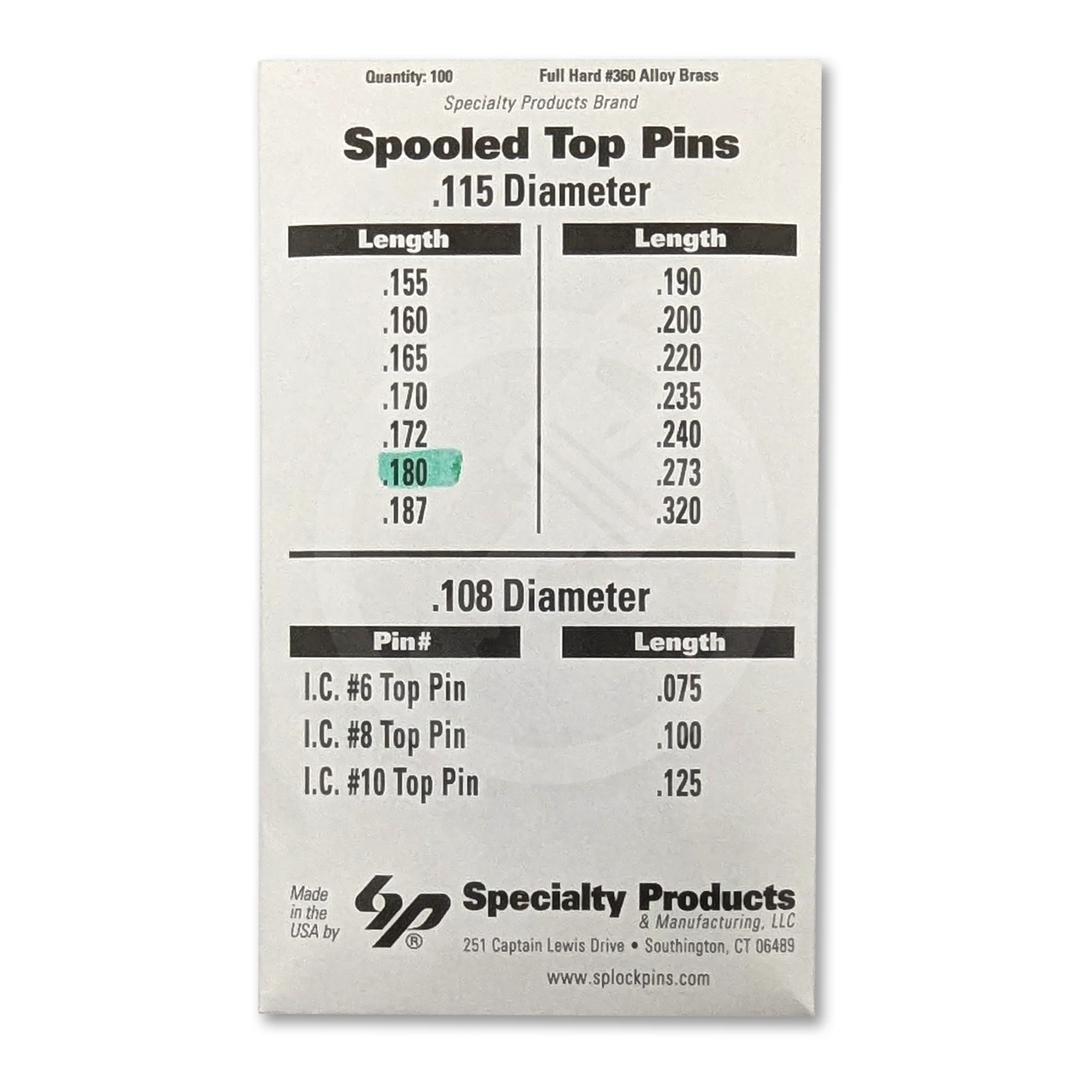 Universal Spool Pin 100/Pack - Choose Size - Image 9