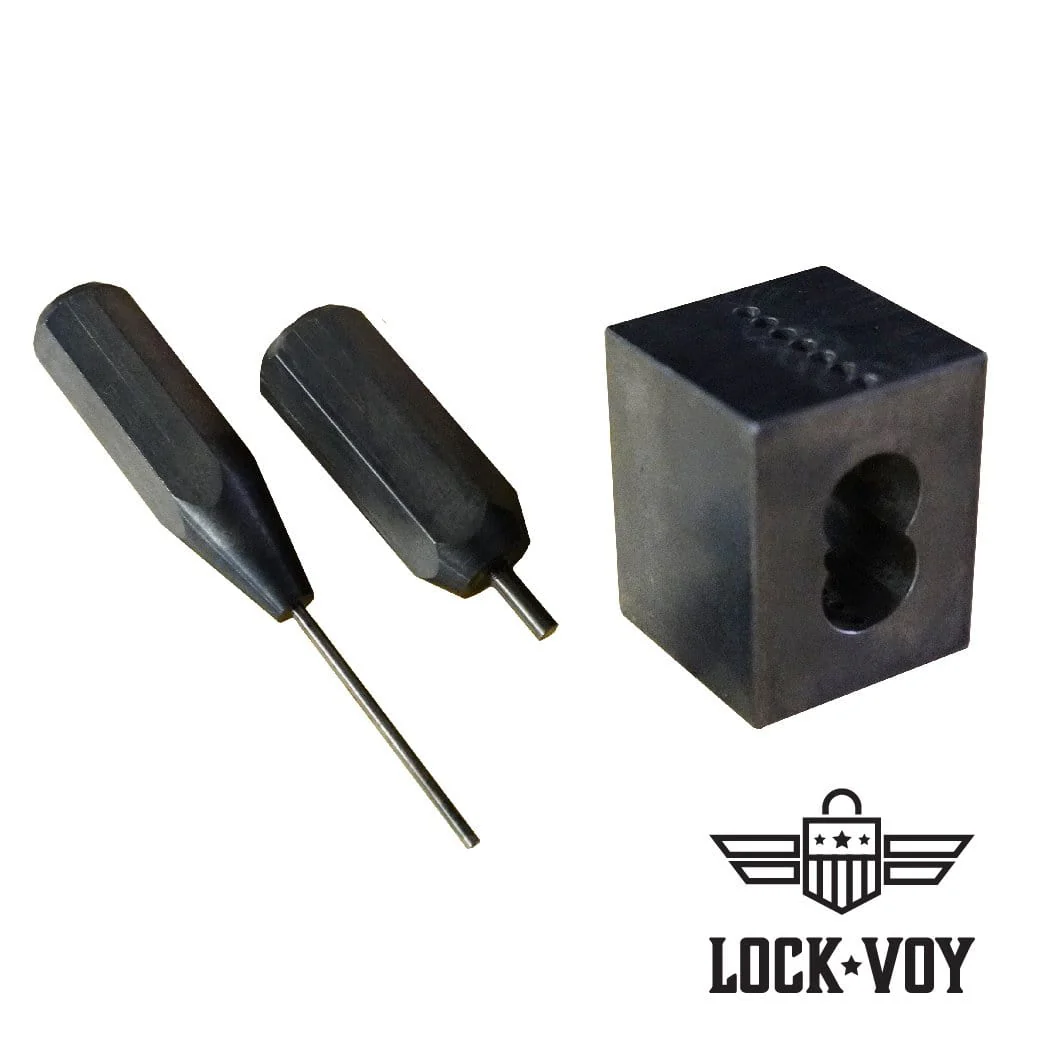 LockVoy Heavy Duty SFIC Capping and Ejecting Block Kit (Block, Ejector, Capper) - Image 2