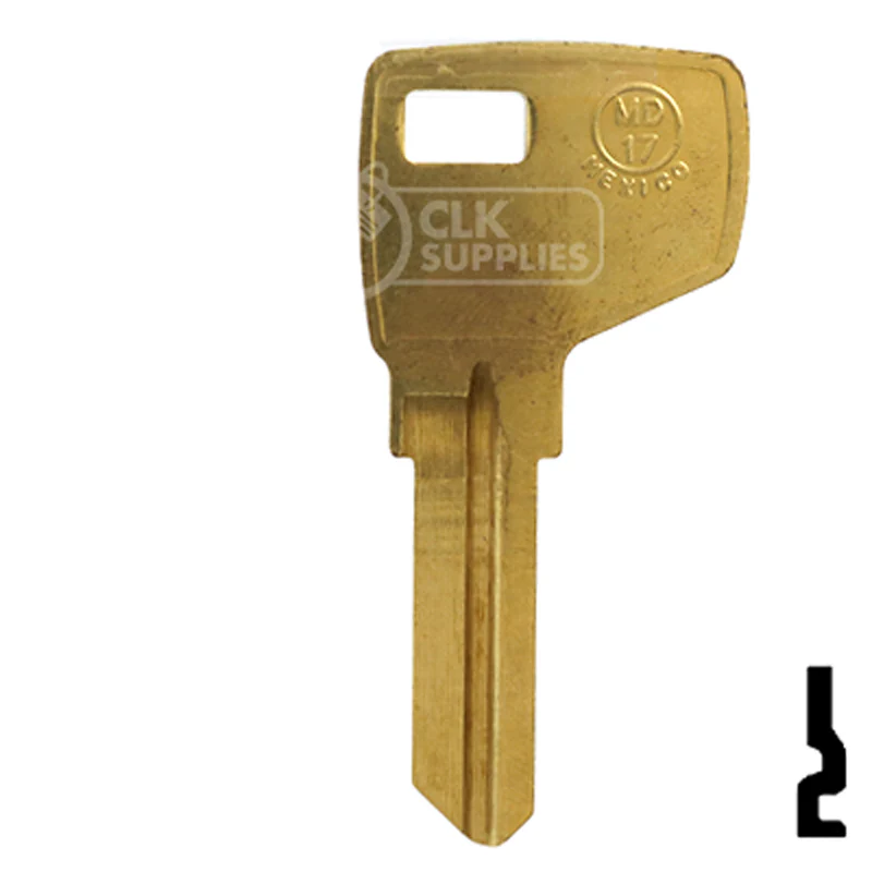 Uncut Key Blank | Master Padlock | MD17-BR - Image 14