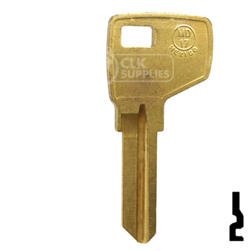 Uncut Key Blank | Master Padlock | MD17-BR - Image 15