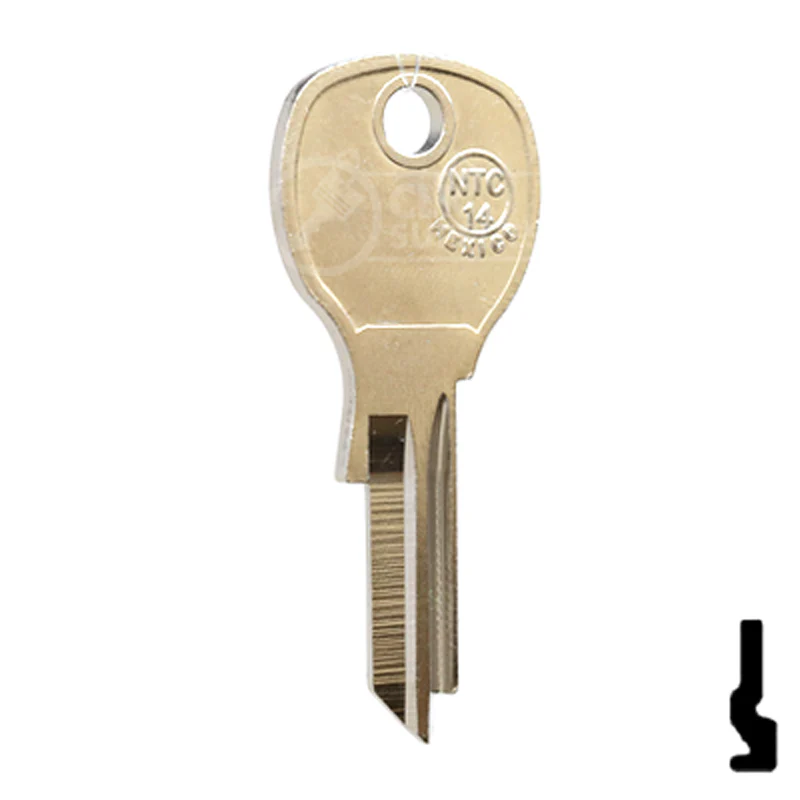Uncut Key Blank | National Cabinet | 1646R, NTC-14 - Image 15