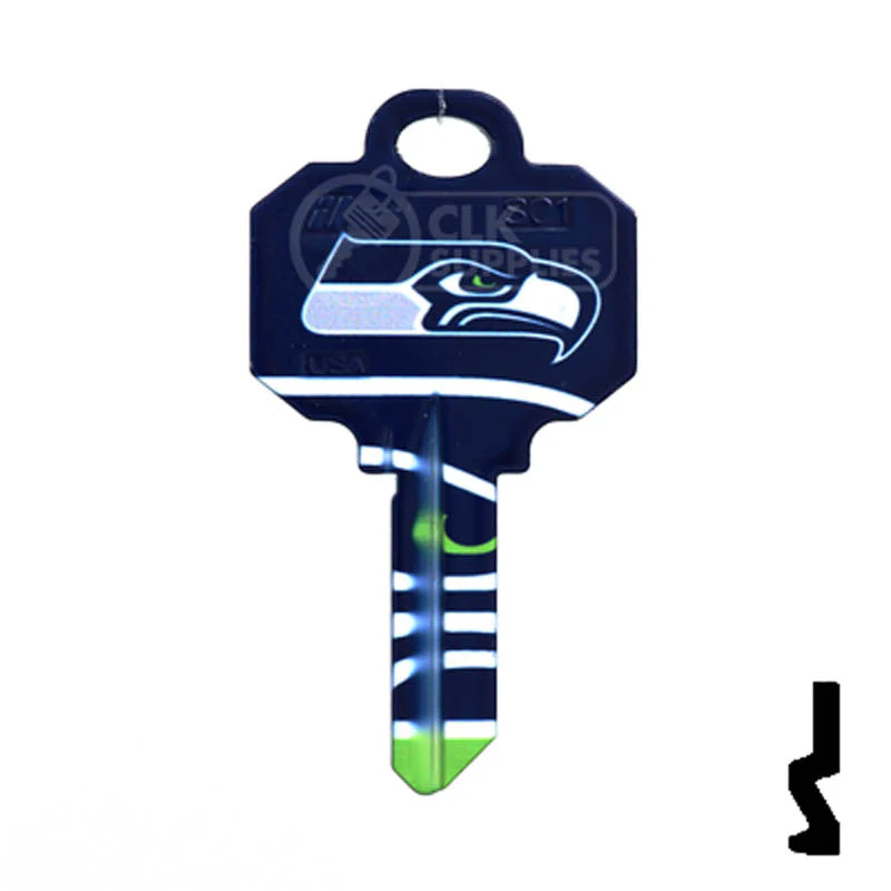 Uncut Key Blank | NFL Seahawks , Schlage | SC1 - Image 2