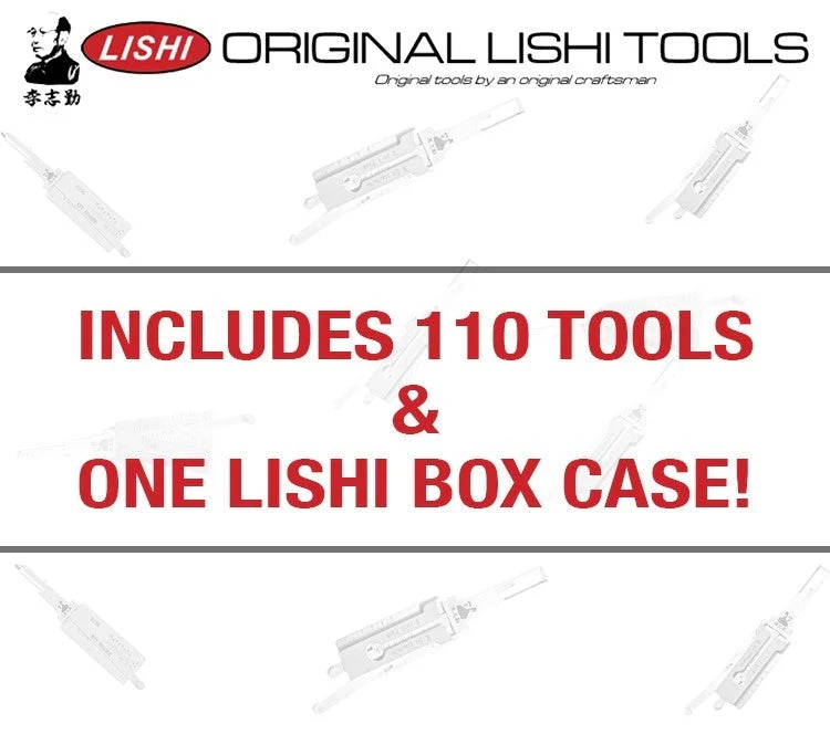 Full Set of Original Lishi Tools - 110 Auto/Motorcycle tools plus 1 Box Case