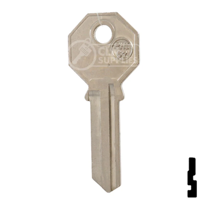 Uncut Key Blank | Phillips Mexico | PHI-52, PHA1 - Image 12