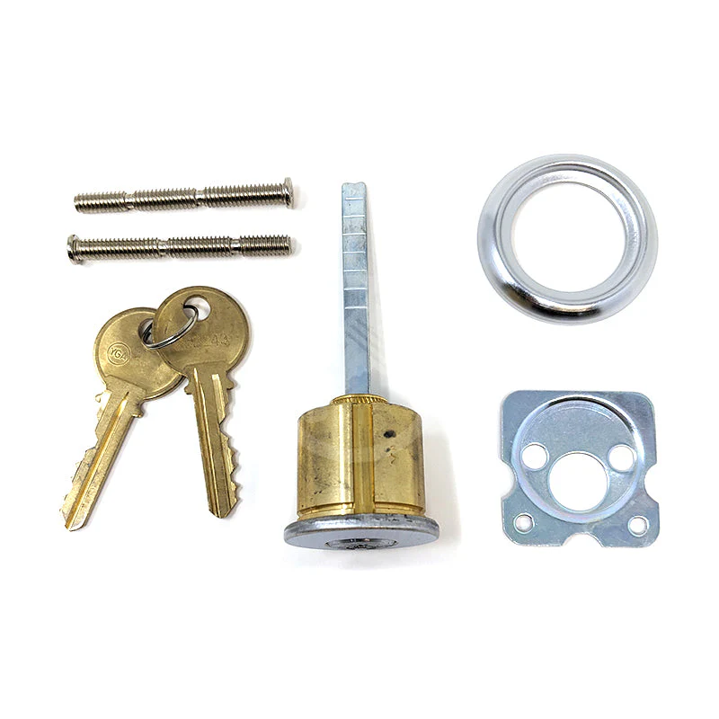 Rim Cylinder Yale GA Keyway US26D (Satin Chrome) - Image 3