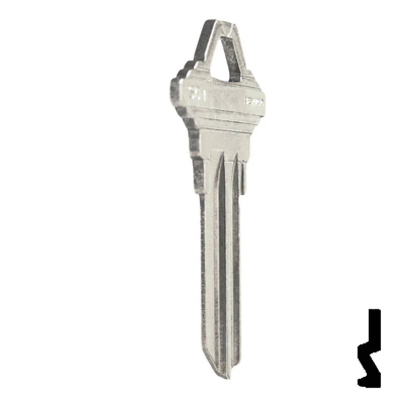 Uncut Key Blank | Schlage | SC1 - Nickel Plated - Image 5