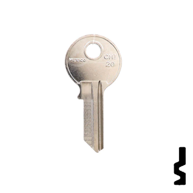 Uncut Key Blank | Chicago | SC1041R, KP2 - Image 13