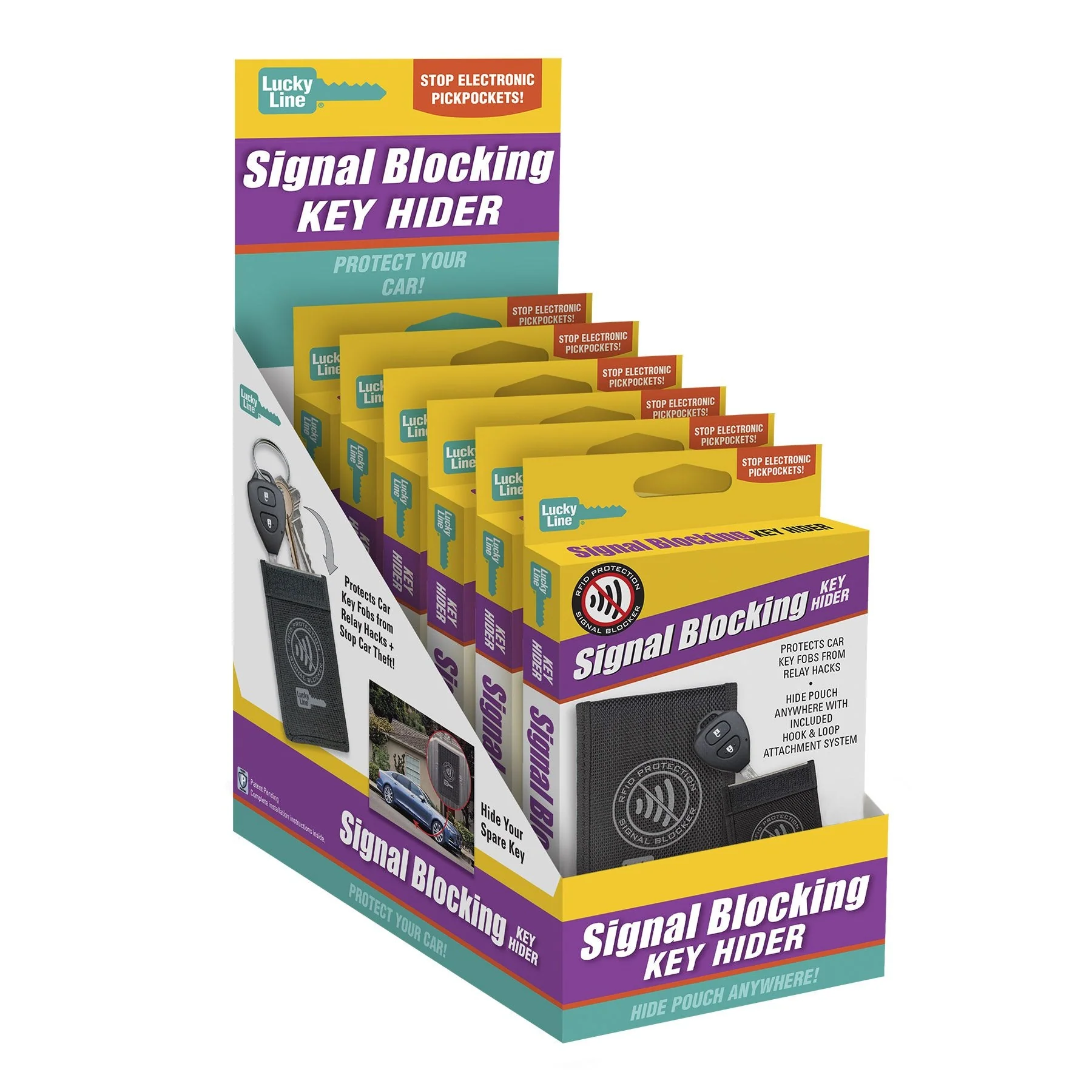 Signal Blocking Key Hider Display with 12pcs