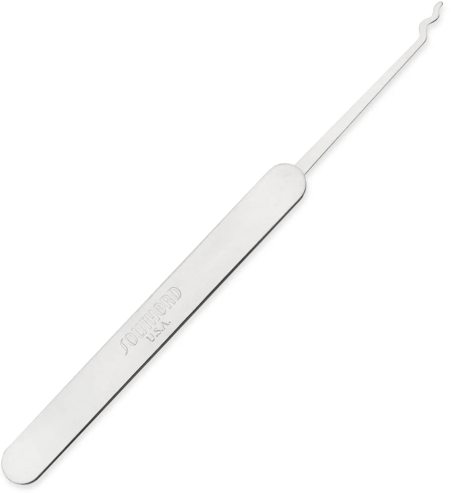 SouthOrd Offset Classic Rake Slimline Metal-Handle Lock Pick