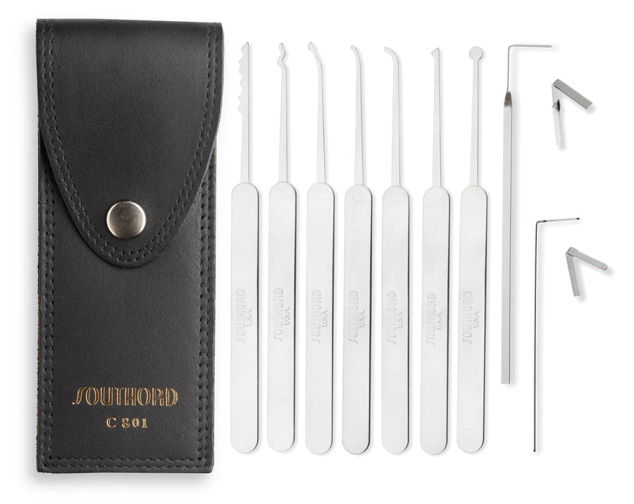 SouthOrd 9pc Slim Line Type Lock Pick Set