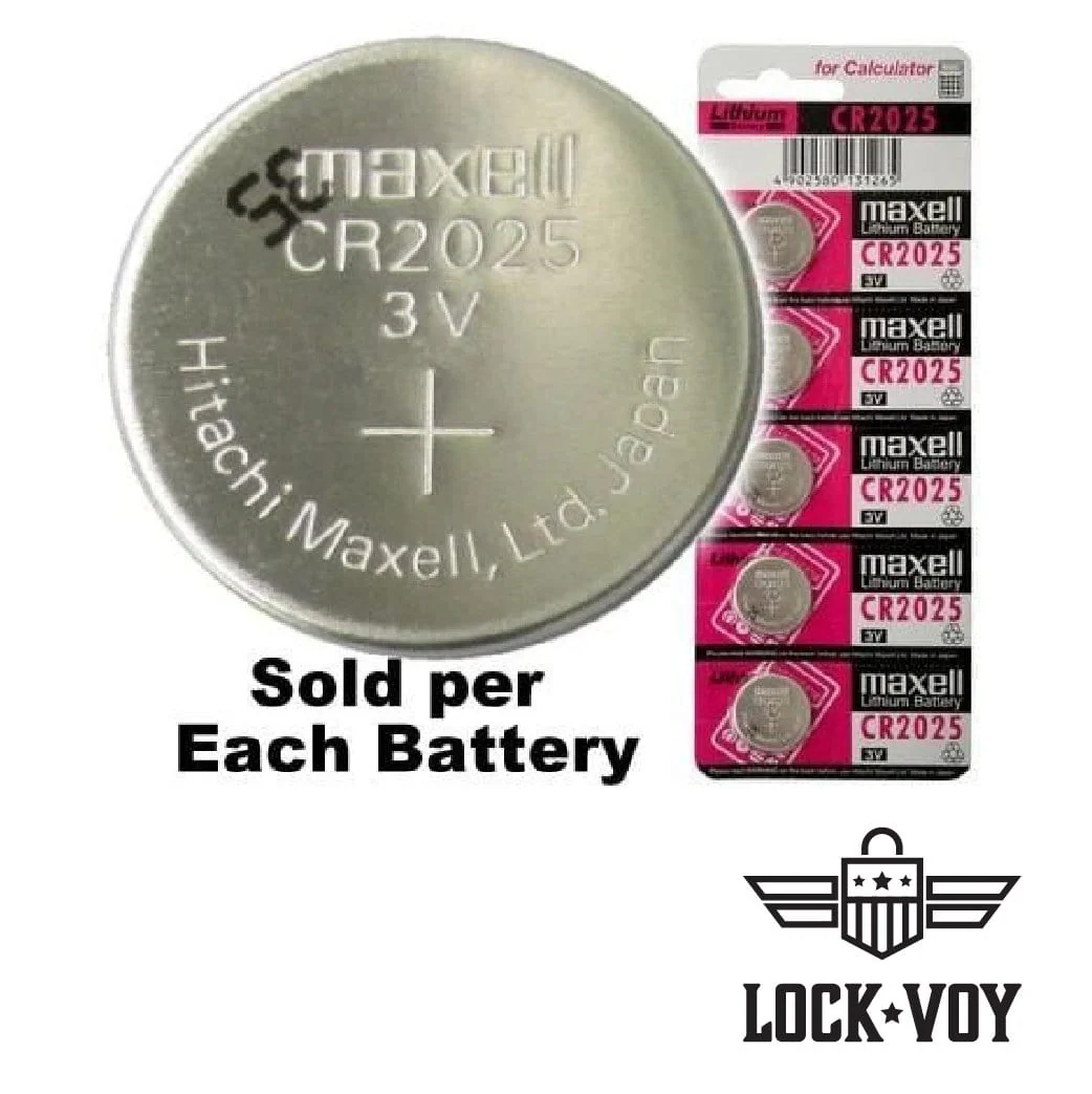 Maxell CR2025 3 Volt Lithium Coin Cell, On Tear Strip - Image 2