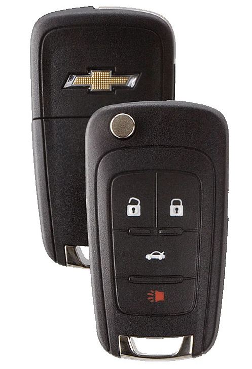 4-Button PEPS Flip Remote Head Key | Strattec | 5921872-Chevrolet Logo