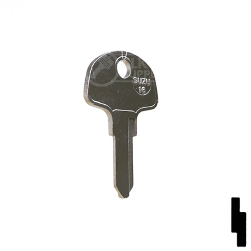 Uncut Key Blank | Suzuki Motorcycle | SUZ10 - Image 16