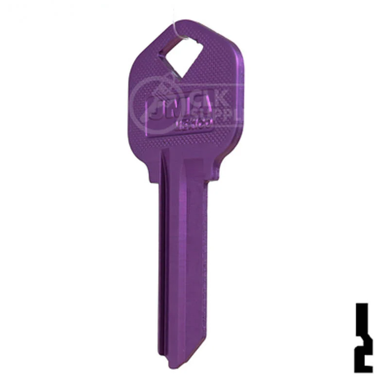 Uncut Aluminum Key Blank | Kwikset KW1 | Lilac - Image 22