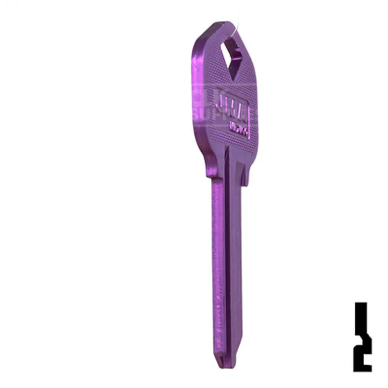 Uncut Aluminum Key Blank | Kwikset KW1 | Lilac - Image 5
