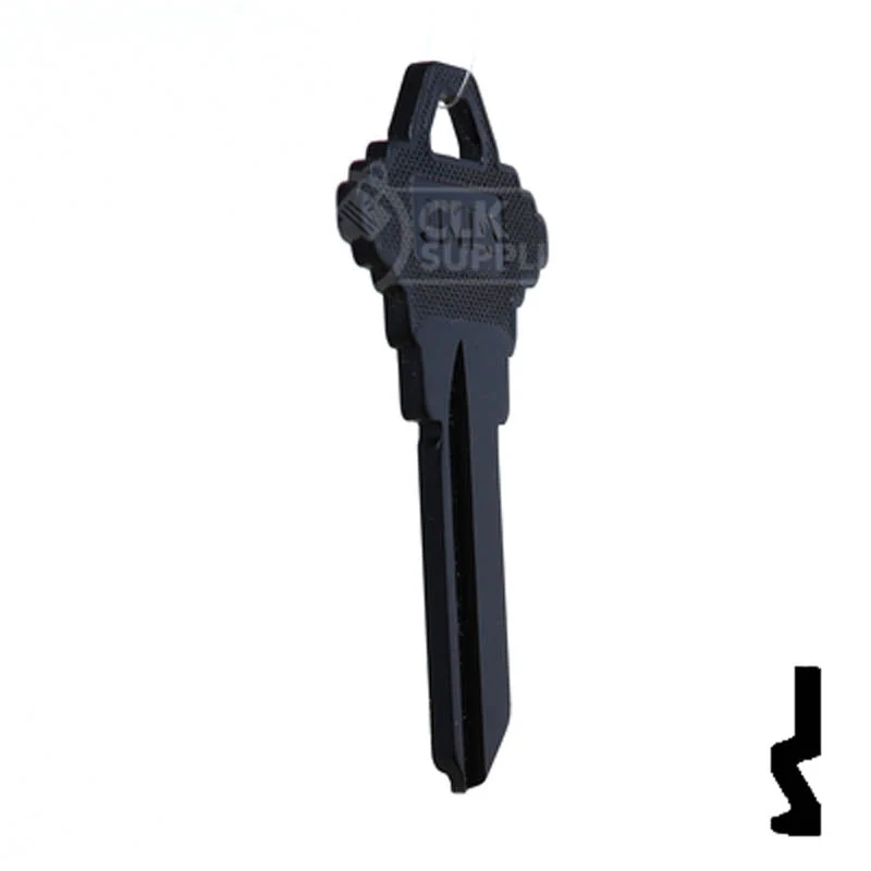 Uncut Aluminum Key Blank | Schlage SC1 | Black - Image 5