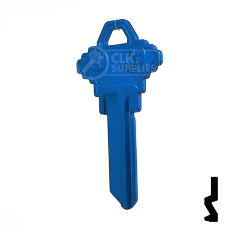 Uncut Aluminum Key Blank | Schlage SC1 | Blue - Image 11