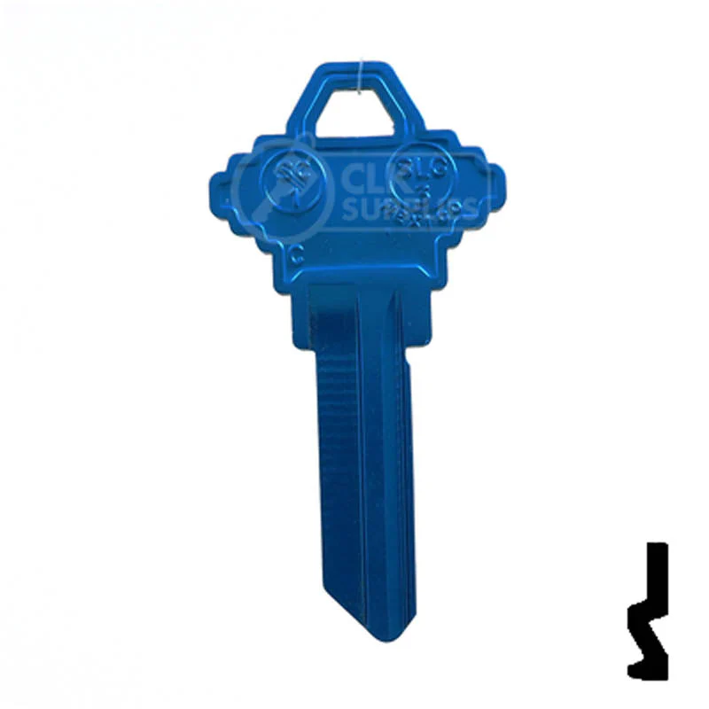 Uncut Aluminum Key Blank | Schlage SC1 | Blue - Image 13