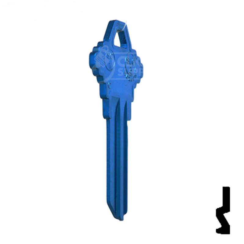 Uncut Aluminum Key Blank | Schlage SC1 | Blue - Image 17
