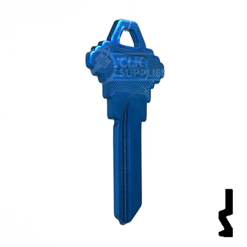Uncut Aluminum Key Blank | Schlage SC1 | Blue - Image 4
