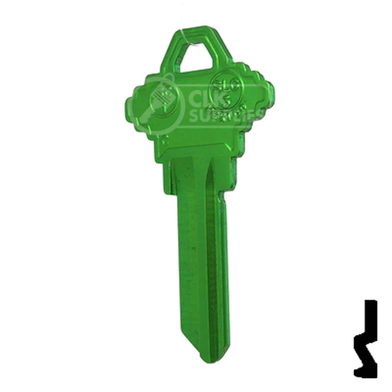 Uncut Aluminum Key Blank | Schlage SC1 | Green - Image 11