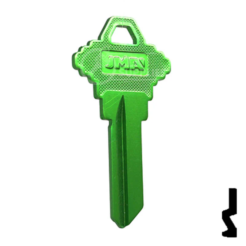 Uncut Aluminum Key Blank | Schlage SC1 | Green - Image 3